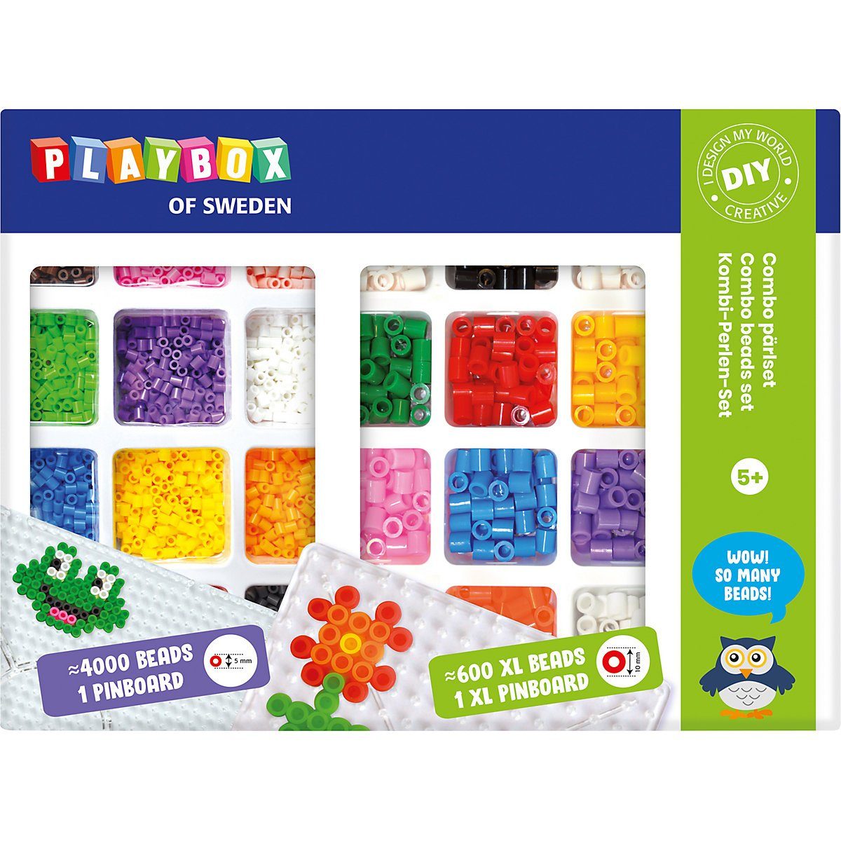 Playbox Bügelperlen Bügelperlen-Set mit XL & Midi-Perlen