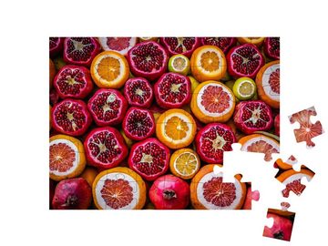 puzzleYOU Puzzle Frisches Obst: Orange und Granatapfel, 48 Puzzleteile, puzzleYOU-Kollektionen Obst, Essen und Trinken