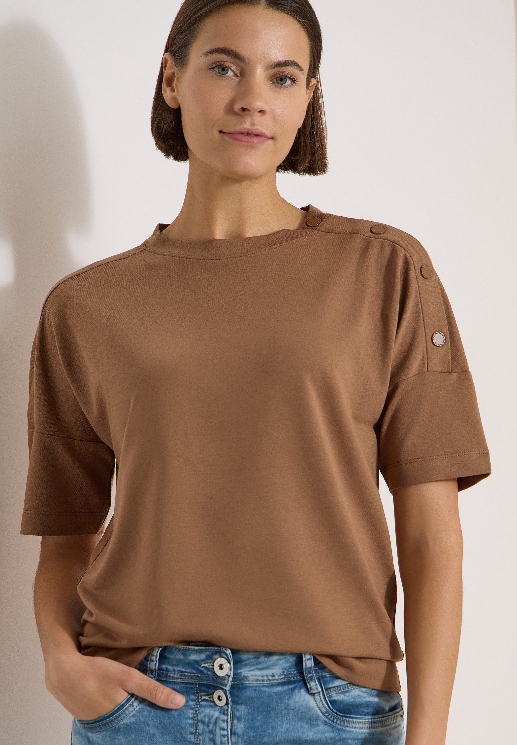CECIL T-Shirt mit Knopf Details