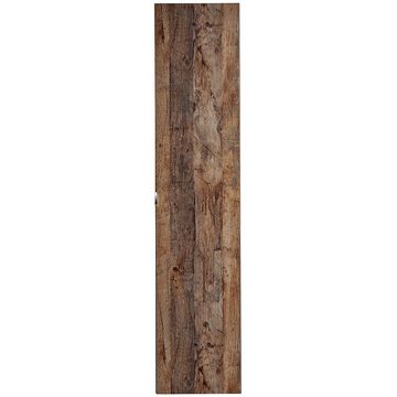 Lomadox Hochschrank »PUEBLA-56« Badmöbel Vintage Oak Eiche, 2 Türen, B/H/T: 35/160/33 cm