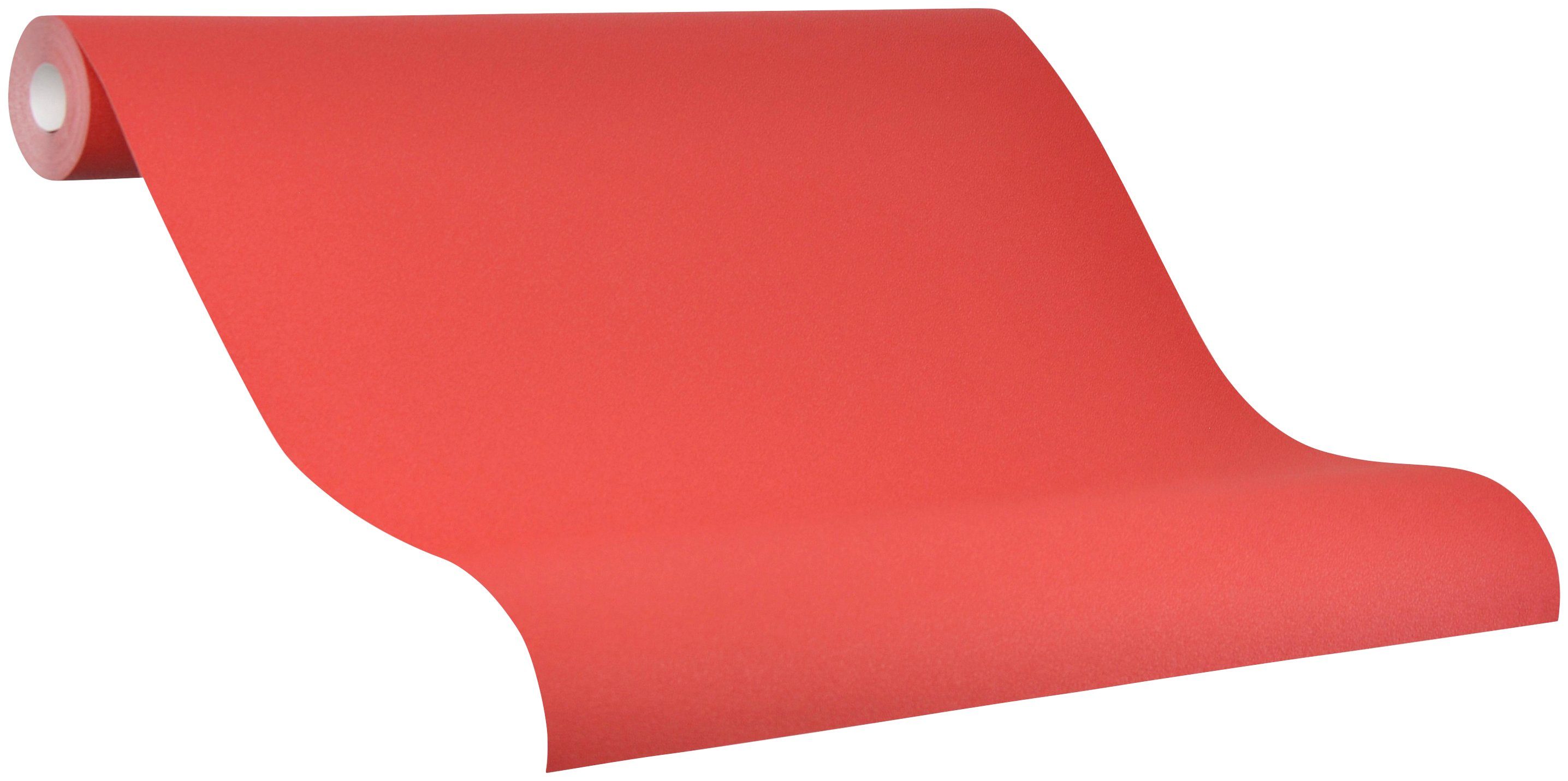 Marburg Vliestapete Uni Strukturiert Rot 10,05 m x 0,70 m FSC® günstig online kaufen