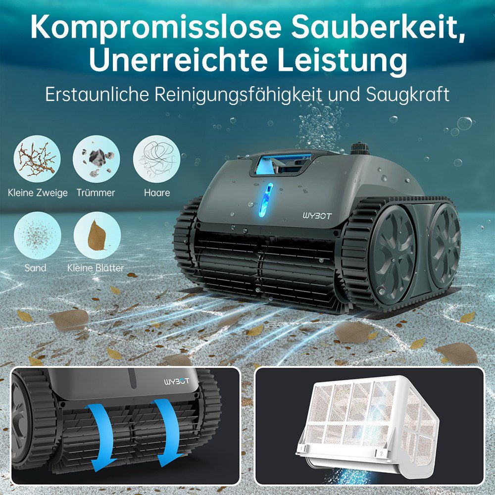 WYBOT Poolroboter C1 MAX Kabelloser Pool-Saugroboter günstig online kaufen