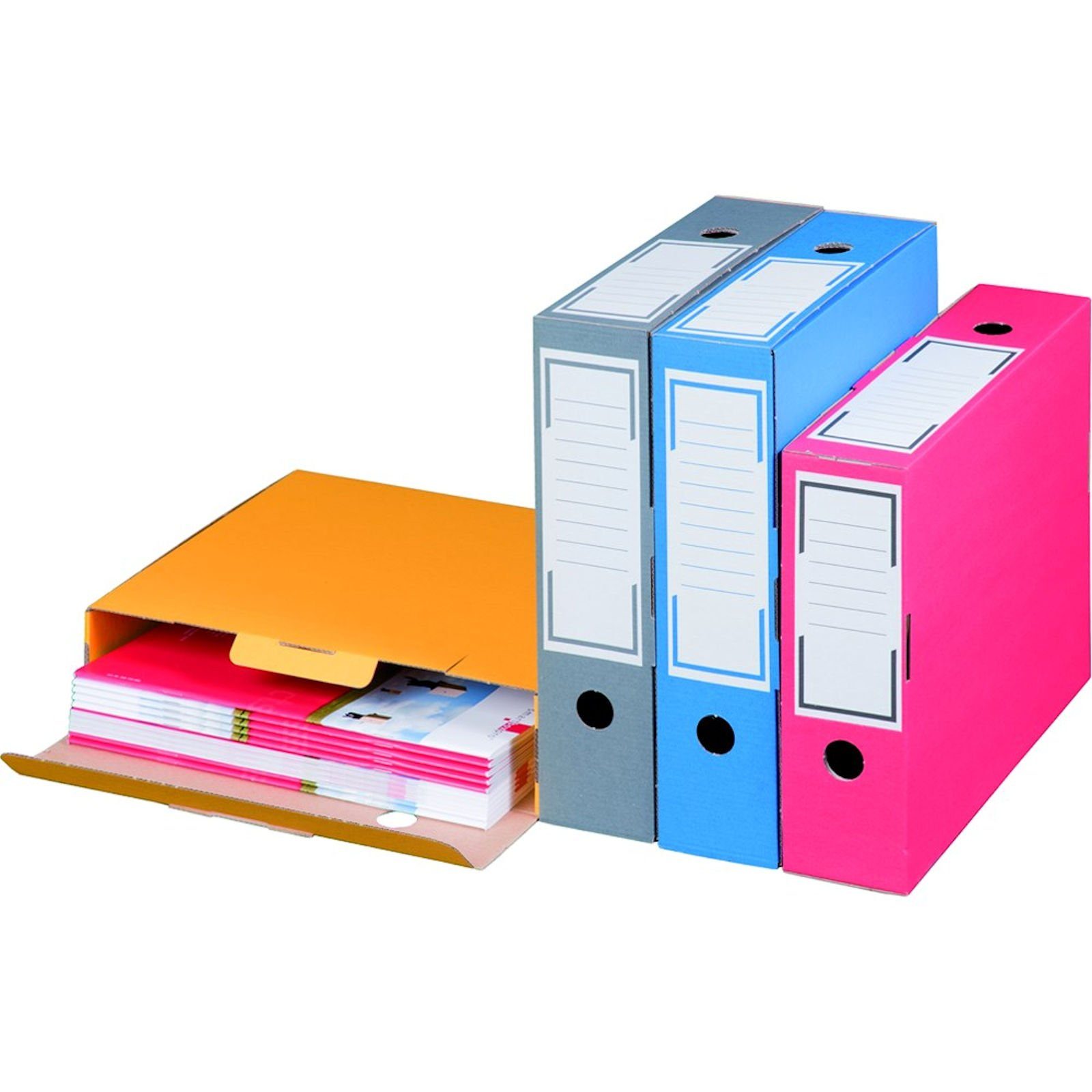 Thumbnail - Smartbox Pro Archivcontainer (Spar-Set, 220 St., 220er Set), Archiv-Ablageboxen Deckel 315x96x260mm Anthrazit Breite 10c...