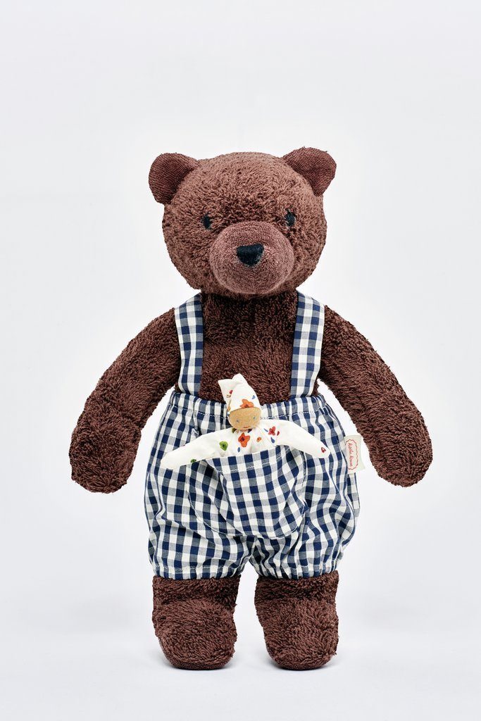 Käthe Kruse Kuscheltier Bella Teddybär zum Kuscheln und Liebhaben, 35 cm mit Püppchen