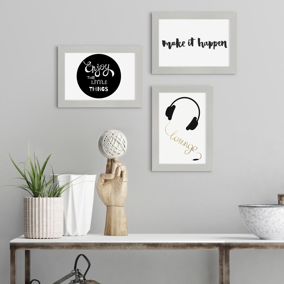 PHOTOLINI Bilderrahmen 3er Set, stabiles MDF-Holz, günstig online kaufen