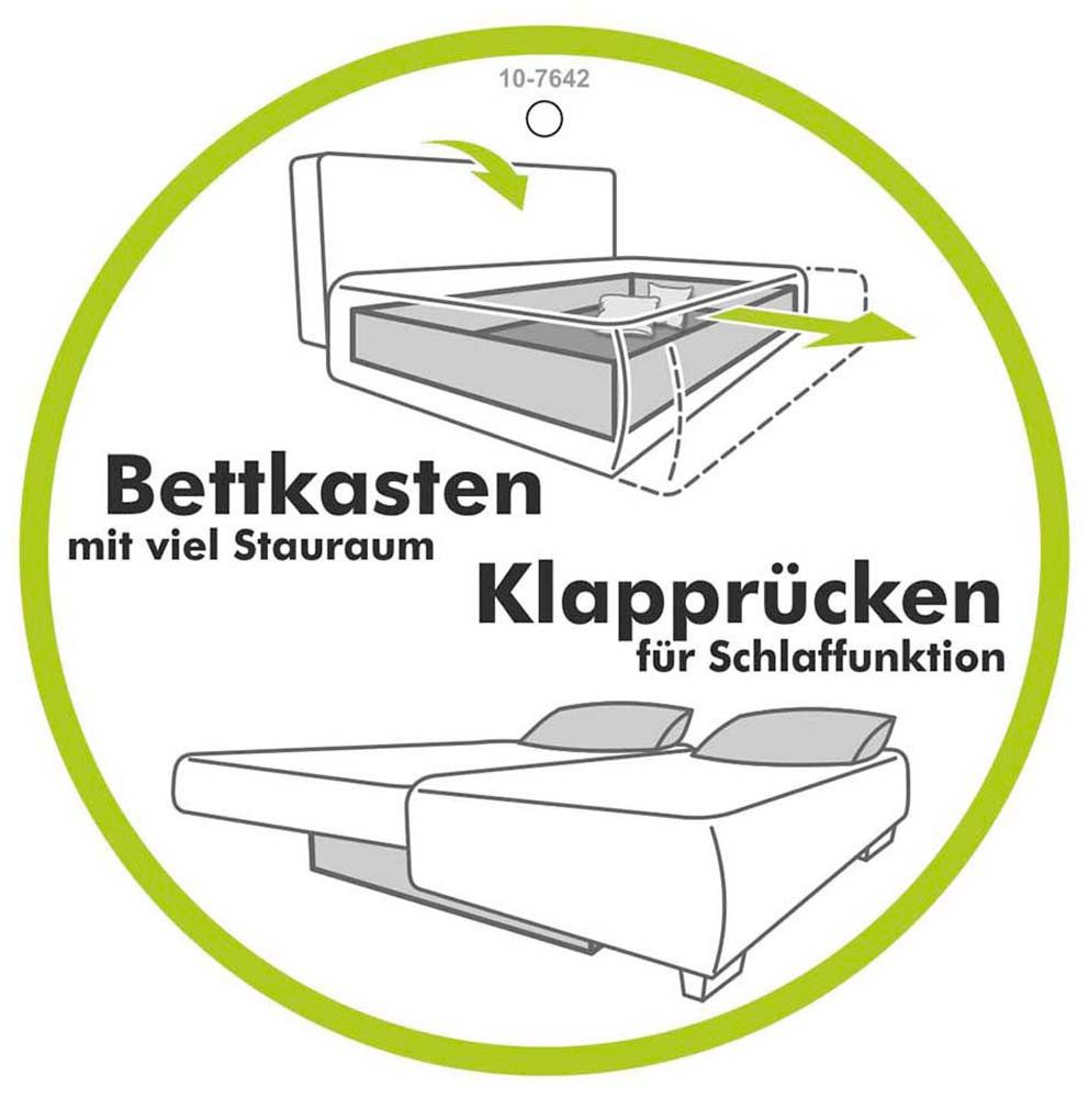 Jockenhöfer Gruppe Ecksofa Orlando L-Form, B: 257 cm, mit Bettfunktion, Bettkasten, Zierkissen & Kopfstützen