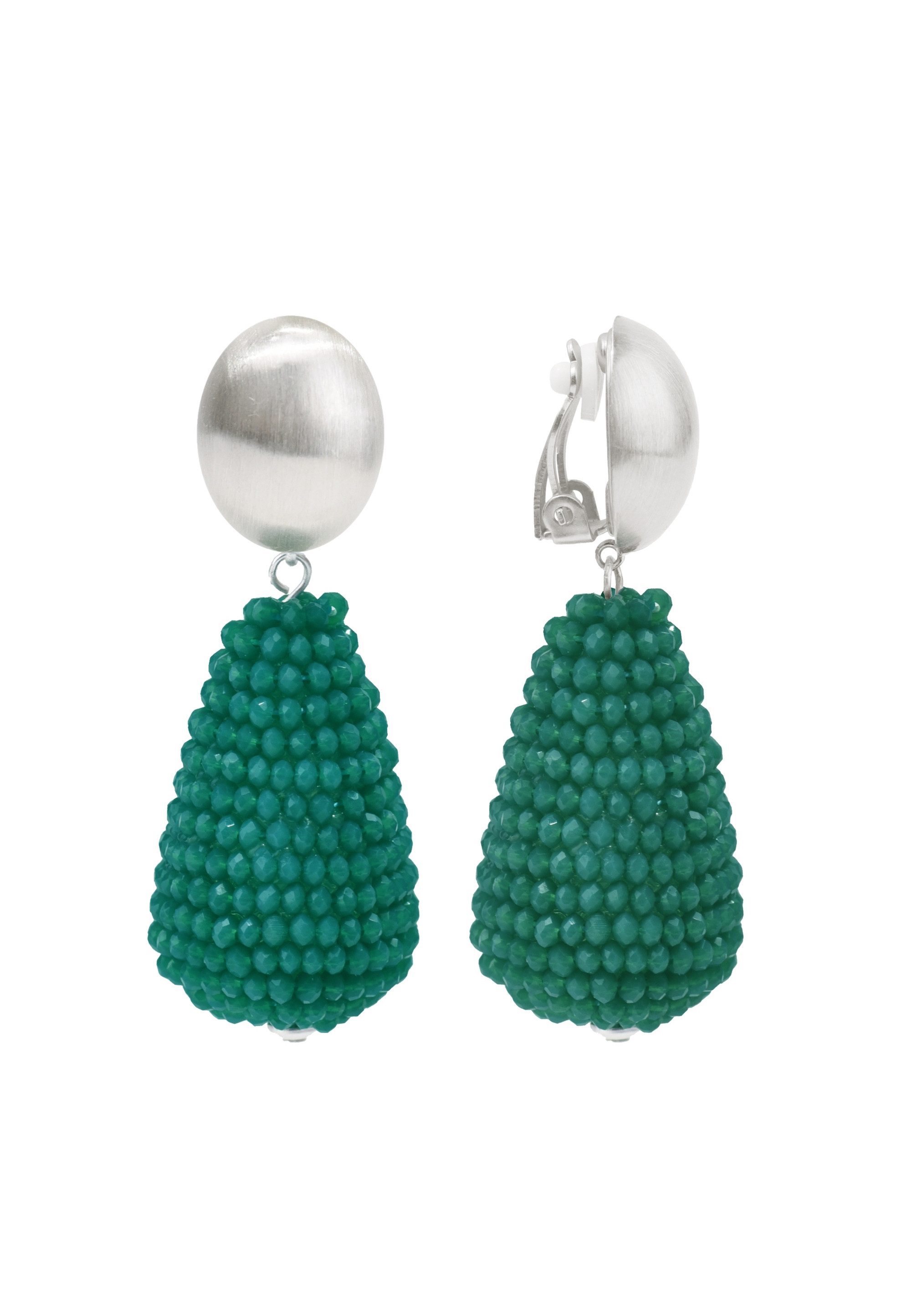 FILIPPA FIRENZE Paar Ohrclips Milanese, mit funkelnden Kristallen in Tropfe günstig online kaufen