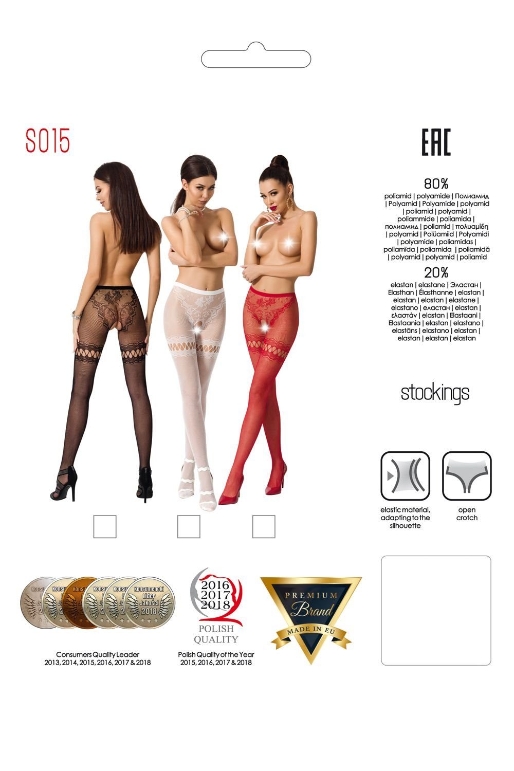 Size Strumpfhose in Passion one Ouvert weiß -