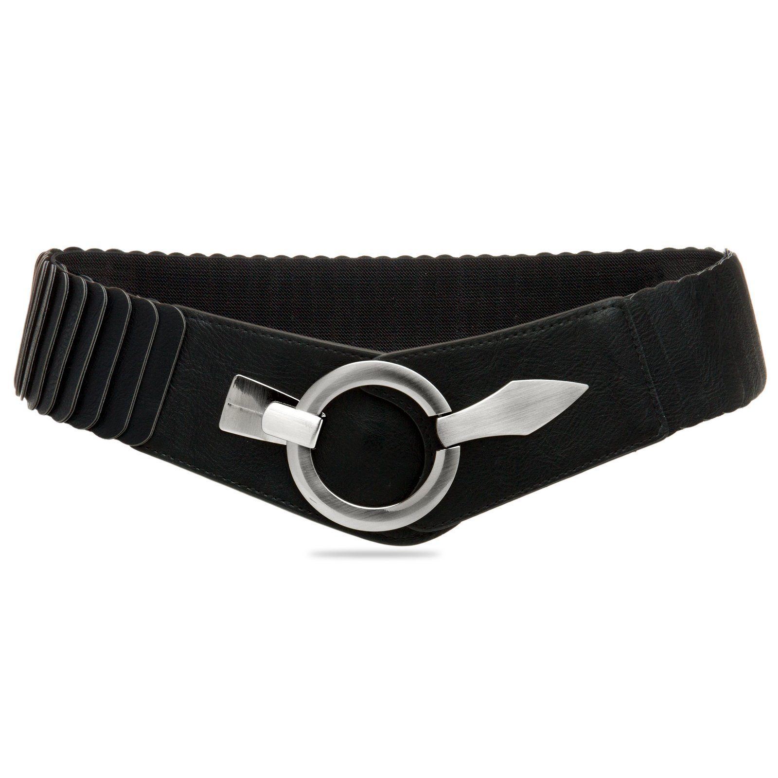 Caspar Taillengürtel GU300 Damen elastischer breiter Stretch Gürtel günstig online kaufen