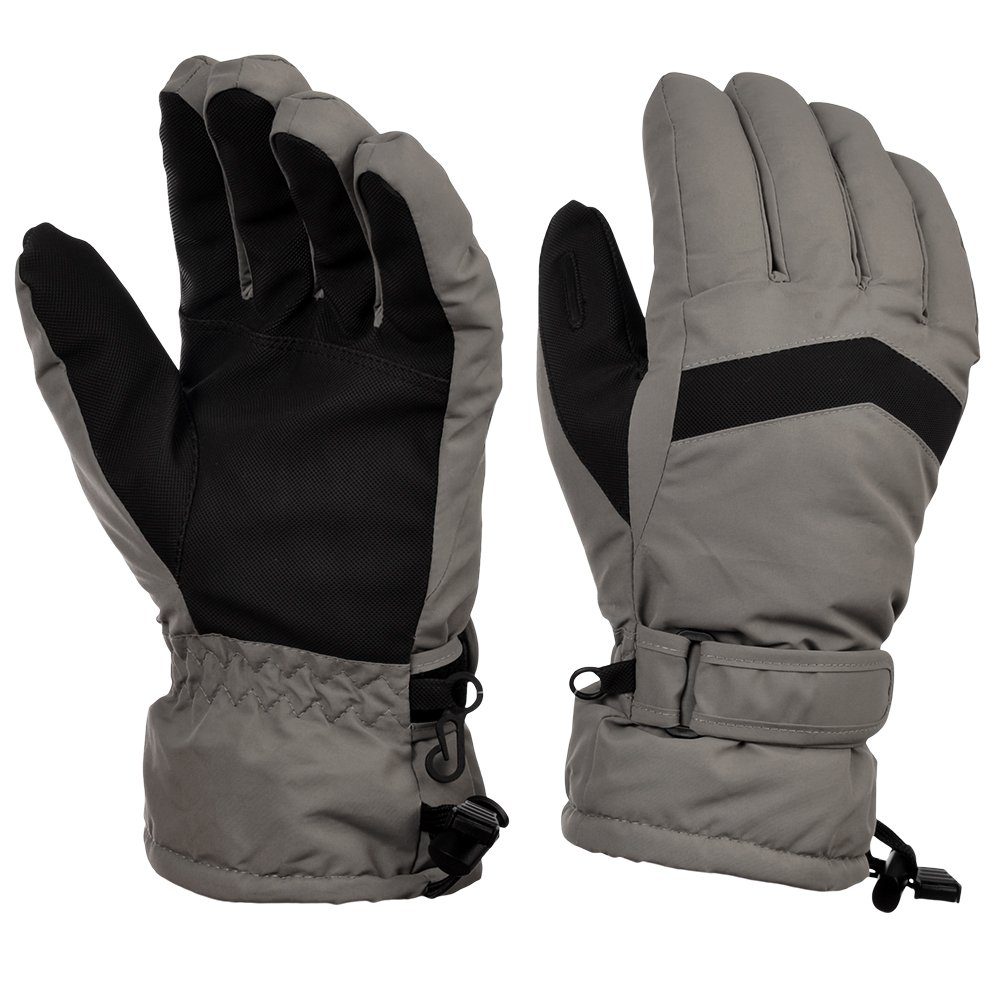 Mucola Skihandschuhe Winterhandschuhe 3M Stoff Wasserdicht Material Atmungsaktiv Handschuhe Grau
