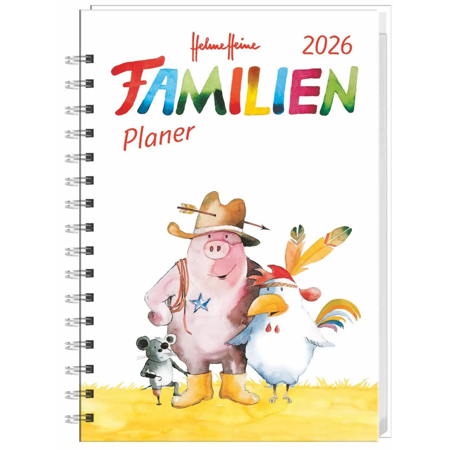 HEYE Familienkalender Helme Heine: Familienplaner-Buch A5 2026