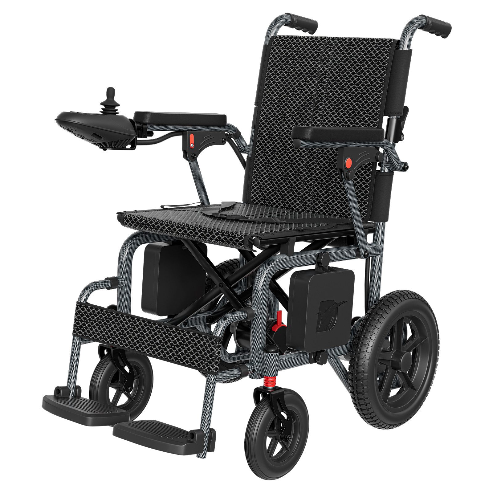 Vankel Elektrorollstuhl Elektrisch Faltbar, seniorenmobil Leicht bis 150KG, Faltbar, 25 km, 2x180W, 6,00 km/h E-Rollstuhl