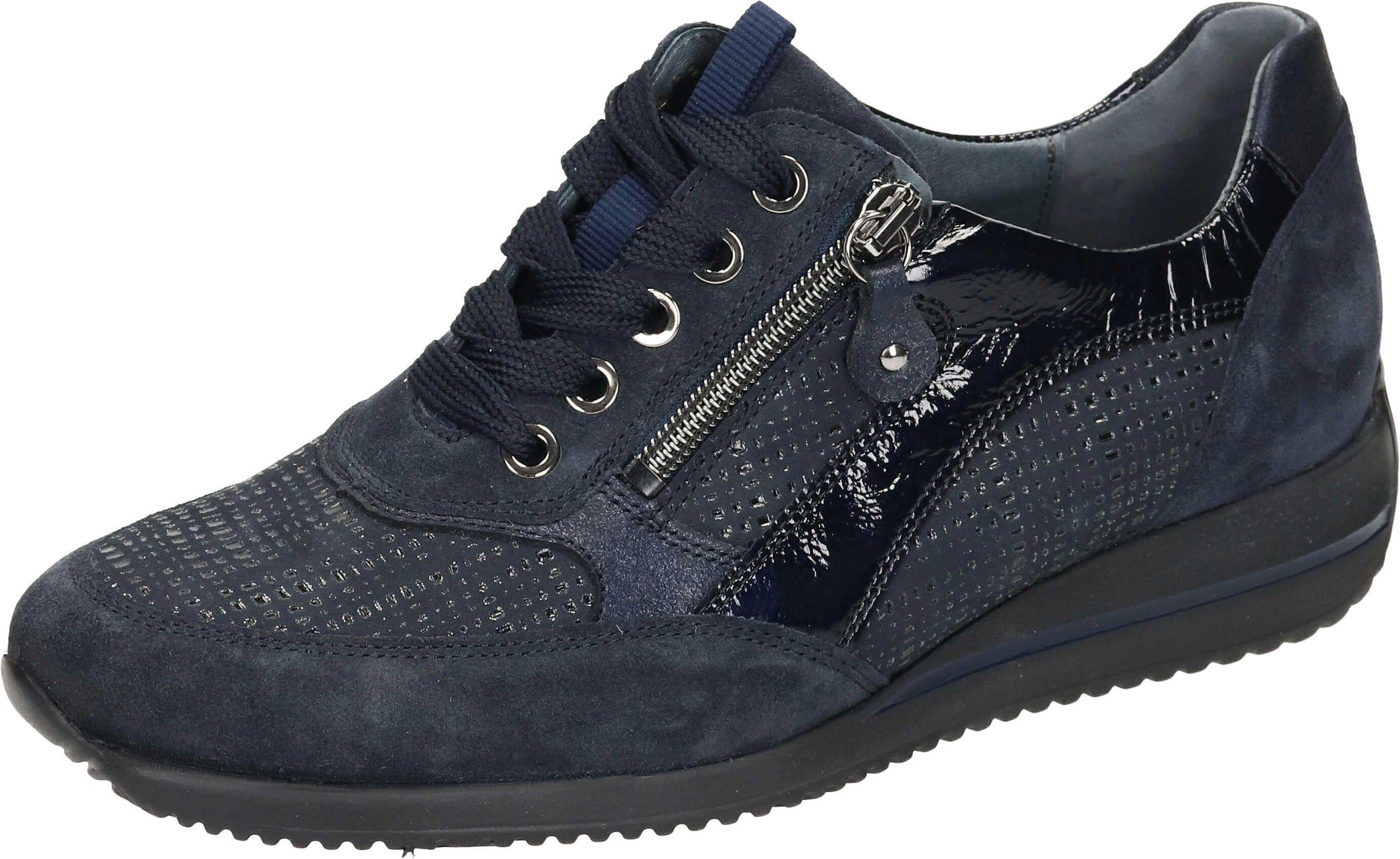 Stretch blau Waldläufer Schnürer Material Schnürschuh aus