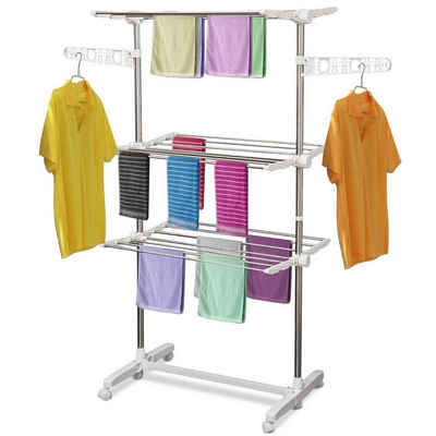 HOMCOM Wäscheständer »Mobiler Wäscheständer mit 3 Ebenen«