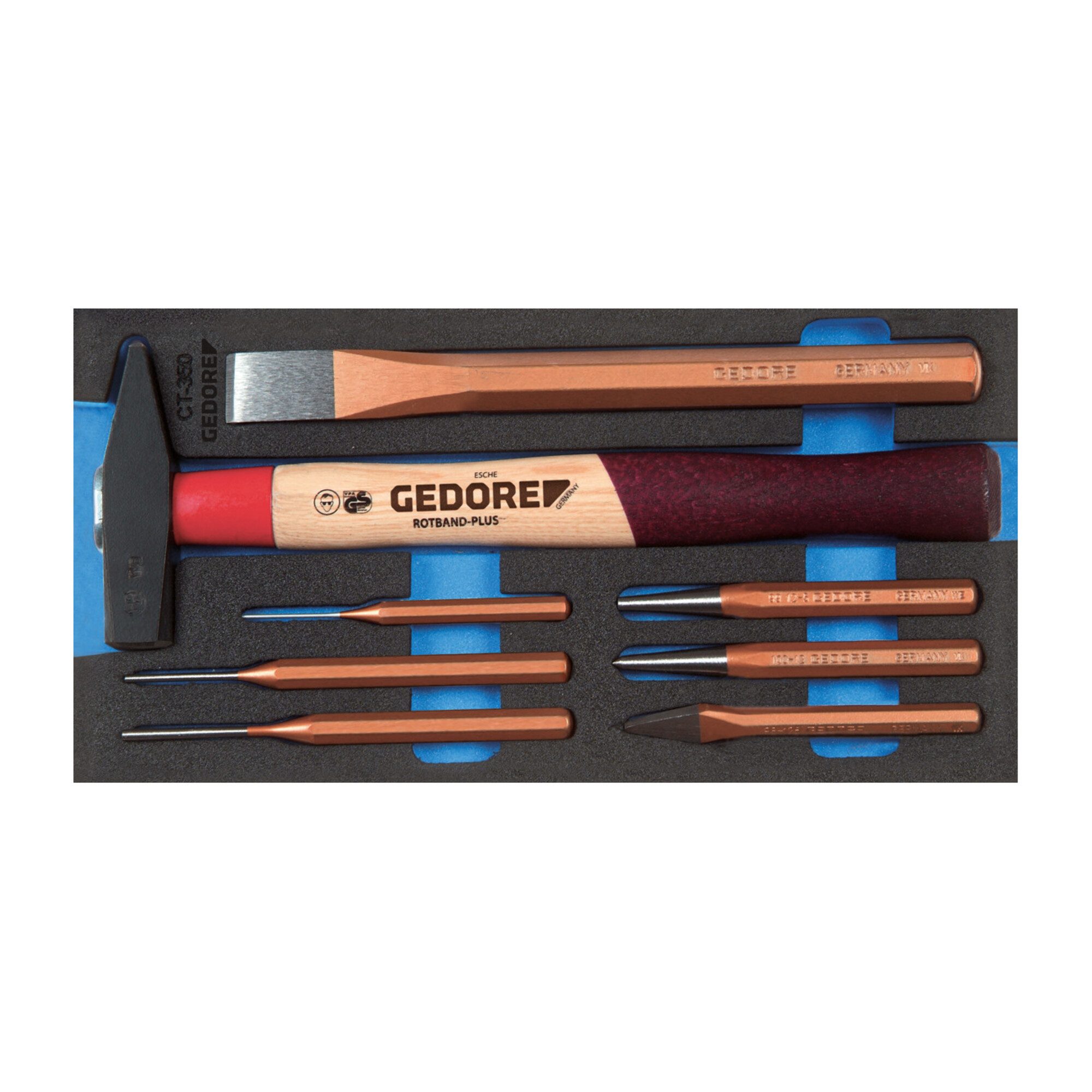 Gedore Crimpzange Gedore 1500 CT1-350 Meißel-Sortiment in Check-Tool-Modul
