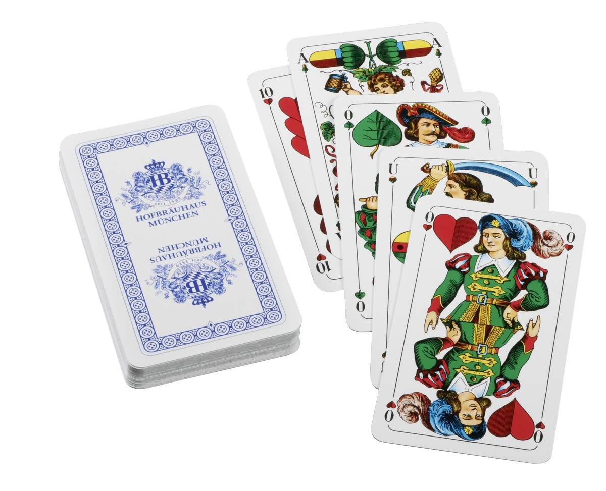 Hofbräuhaus München Spiel Kartenspiel, Schafkopfkarten "Löwendeckblatt"