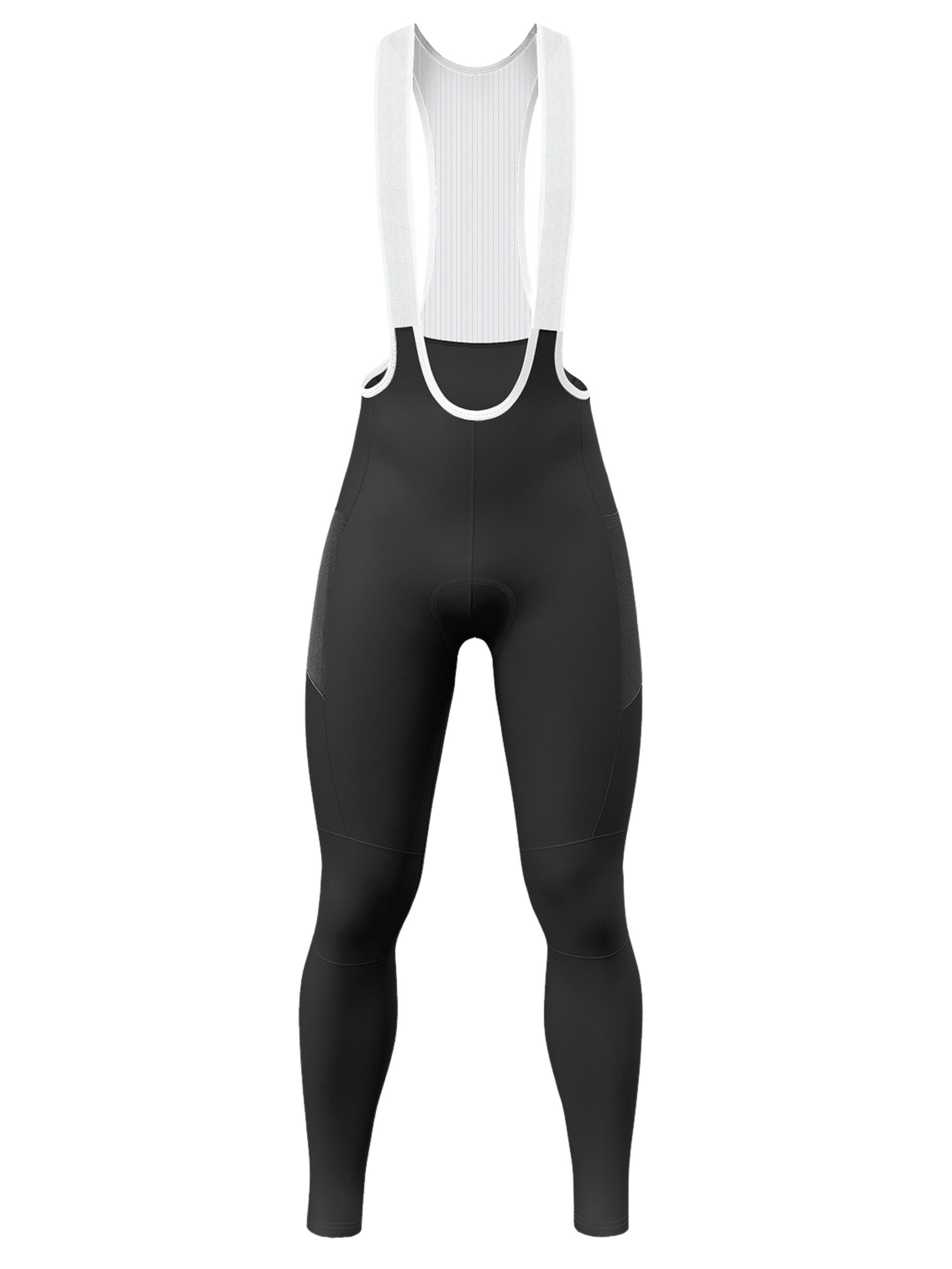 Wulibike Radlerhose herren Lang gepolstert, mit Cargo-Taschen, Schwarz (1-tlg) Cargo-Taschen, 3D-Sitzpolster, Reflektoren