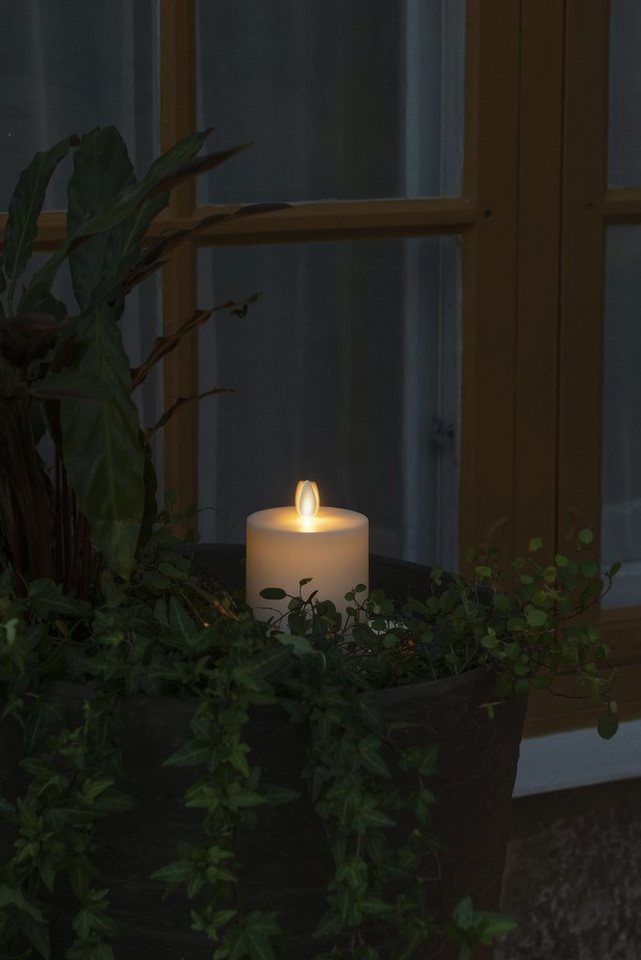 KONSTSMIDE LED-Kerze (1-tlg), LED Kerze, cremeweiß, Batteriebetriebener  Artikel für den Innenbereich