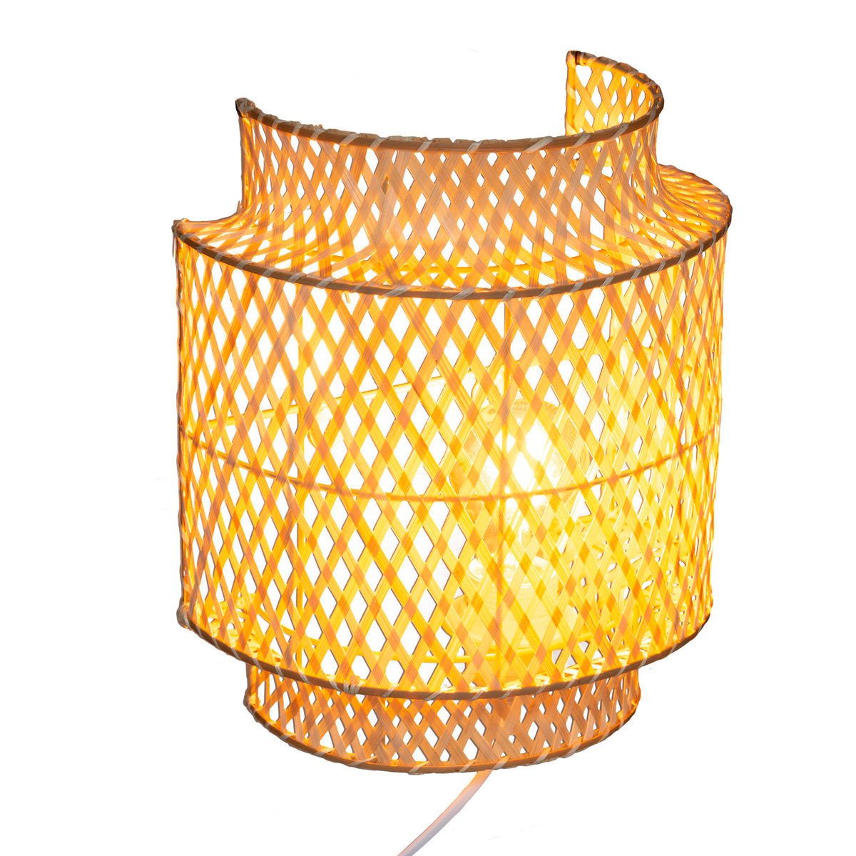 Atmosphera Créateur d'intérieur Tischleuchte Tischlampe im Boho-Stil LIBY, Bambus, 28 cm, Leuchte mit Dekofunktion, ohne Leuchtmittel. Reduzierter Preis € 37,99. Unverbindliche Preisempfehlung € 48,99