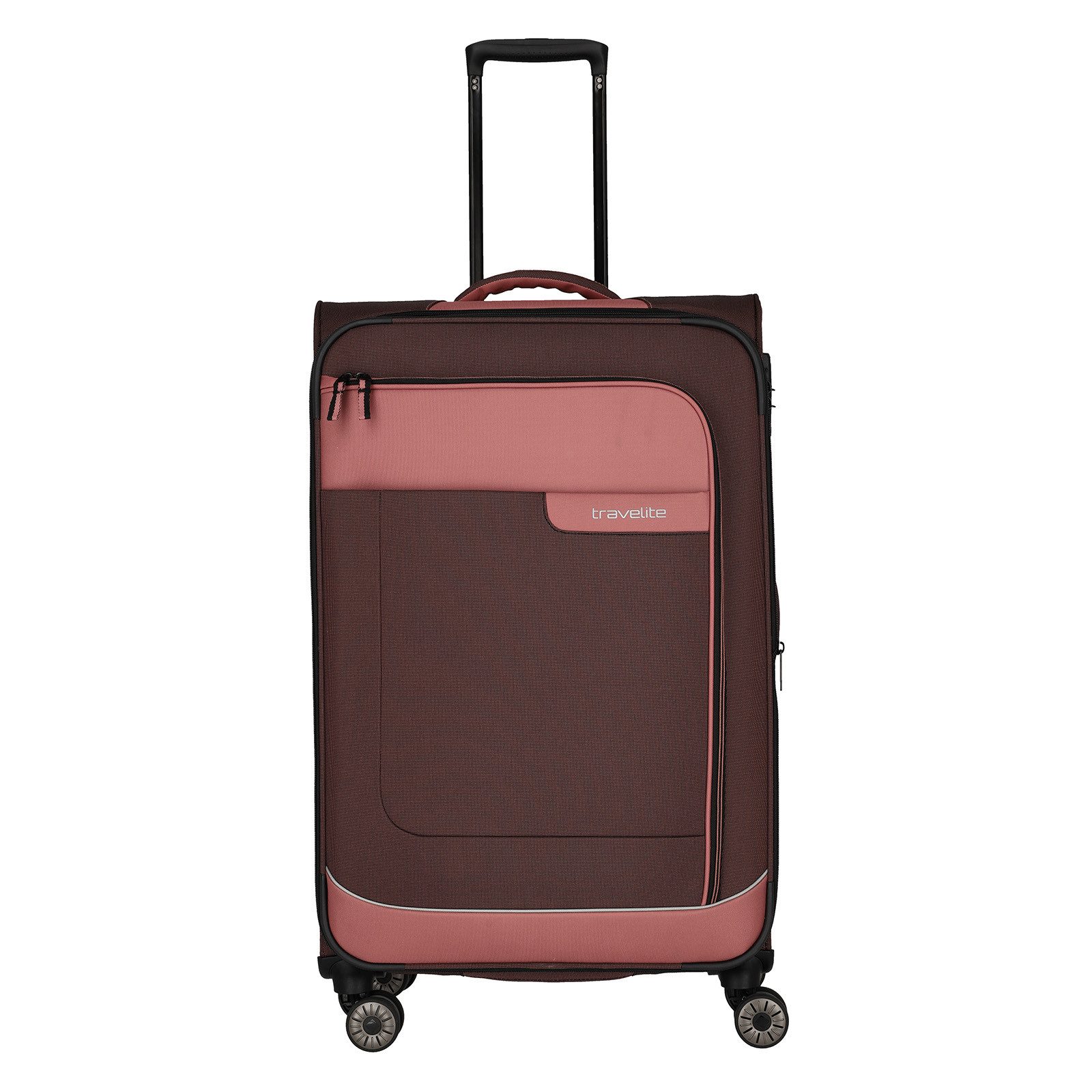 travelite Trolley VIIA 4-Rollen Weichgepäck Trolley L 4-Rad Koffer 77 cm 3,4 kg, 4 Rollen, TSA Schloss, Doppelrollen