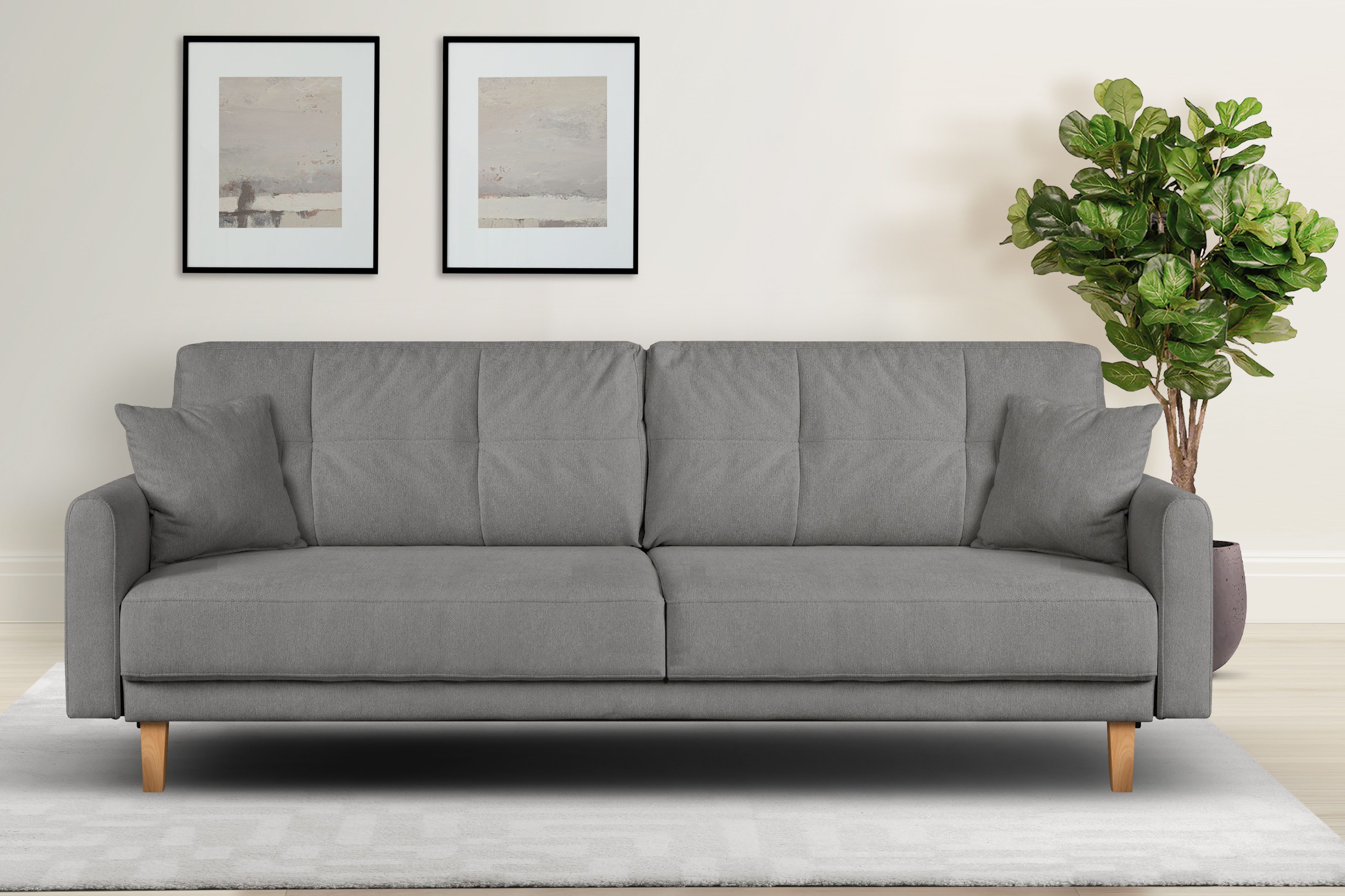 Home affaire 3-Sitzer "TRIPLO optionale Schlafsofa mit Bettkasten, Maße B/T günstig online kaufen