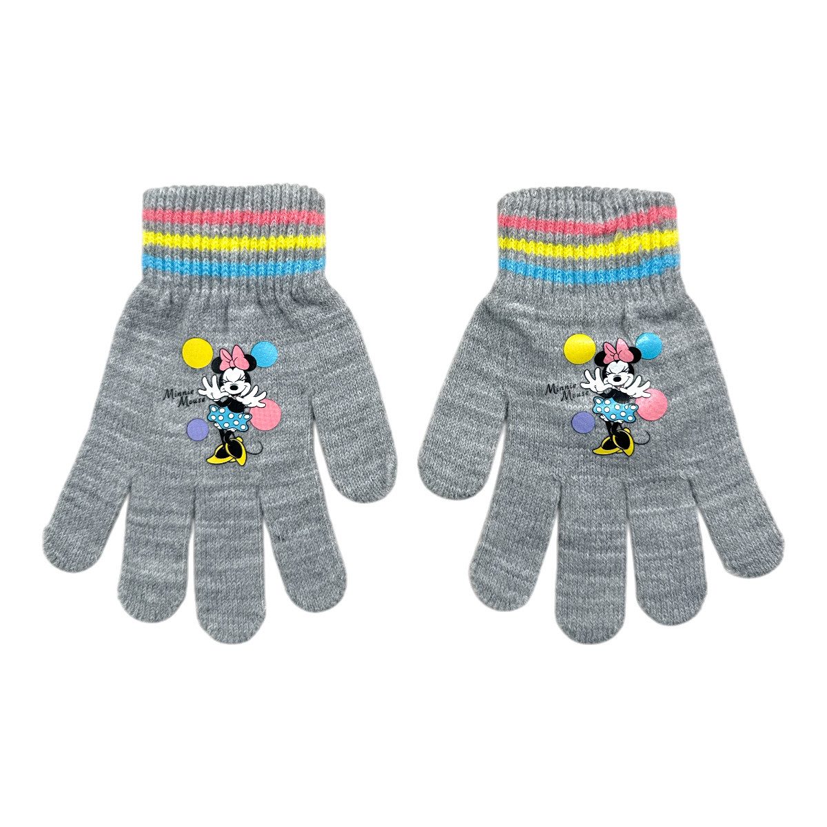Disney Bommelmütze Disney Minnie Maus Kinder Winter Mütze plus Handschuhe Gr. 54