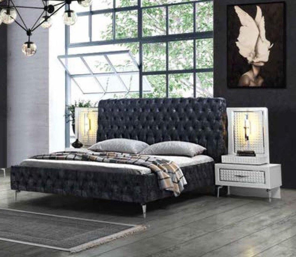 Polsterbett Polsterbett Chesterfield aus Holz mit hochwertiger Polsterung