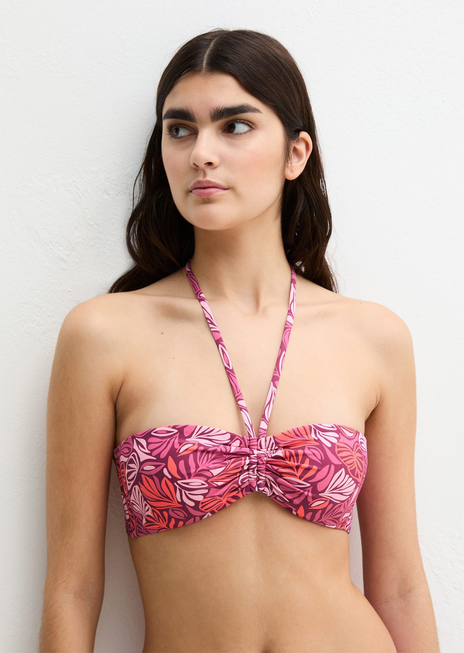 Marc O'Polo Bandeau-Bikini-Top Abstract Leaf AOP