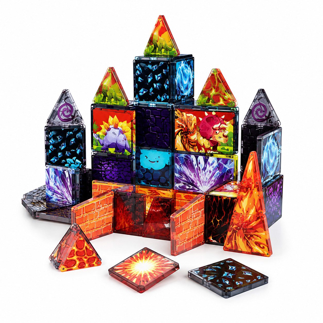 Luckice Magnetische Bausteine Bauernhof‑Set, kreatives Bauspiel für Kinder Magnetspielbausteine, (Set, 60 St., fördert Fantasie sowie Zusammenarbeit), Naturmotiven laden Kinder dazu ein, immer wieder neue Bauernhöfe