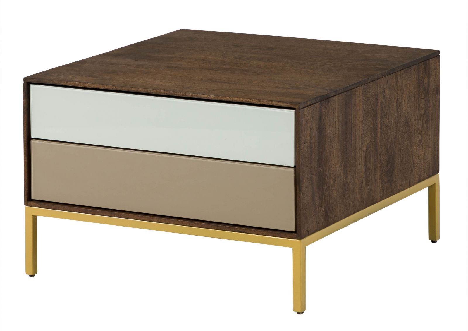 Massivmoebel24 Couchtisch CHICAGO (Massivholz, Massivholztisch), Couchtisch Mango 67x67x43 braun geölt CHICAGO #113