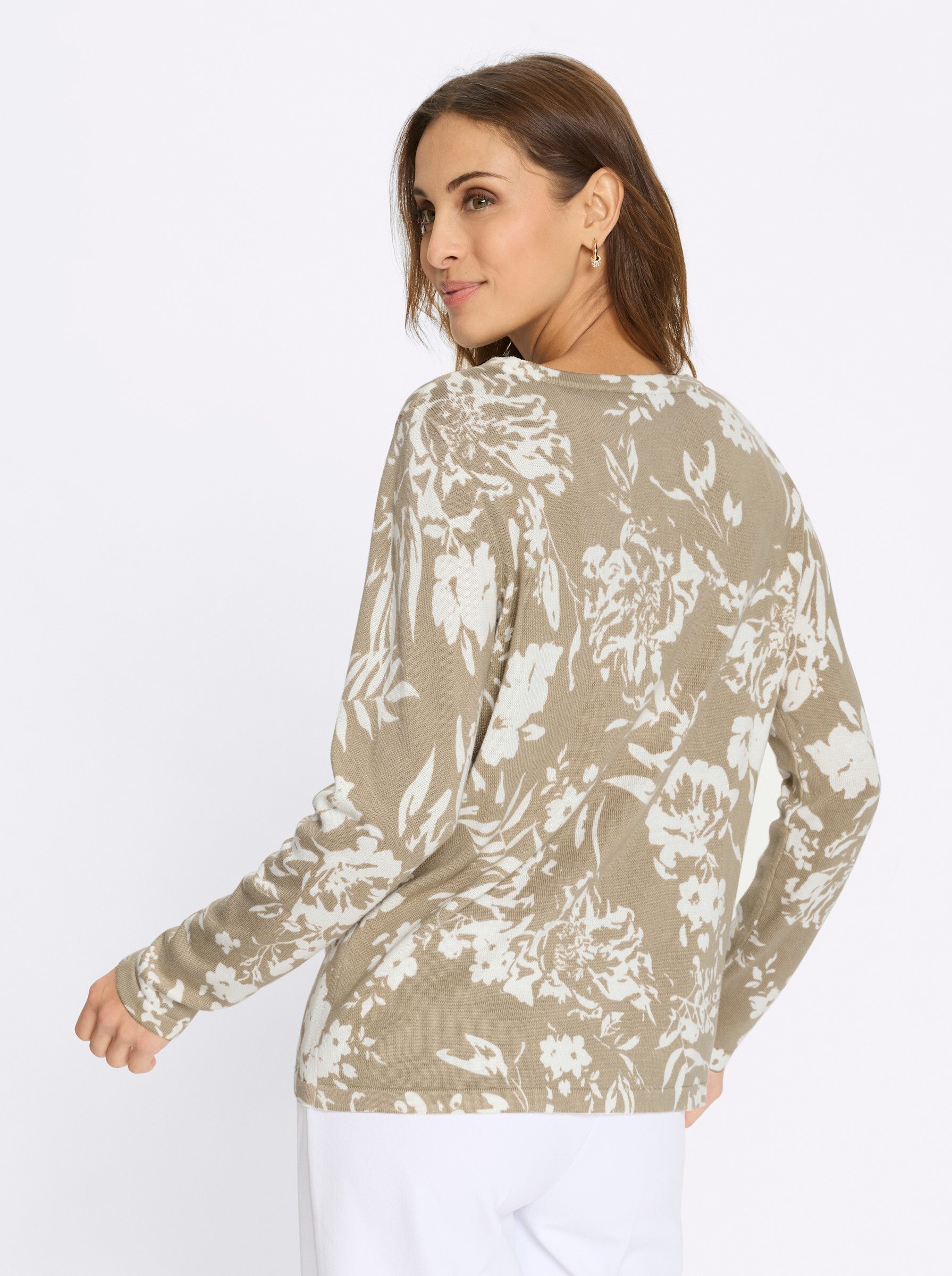 Witt Strickpullover Rundhals-Pullover 3/4-Arm Jersey