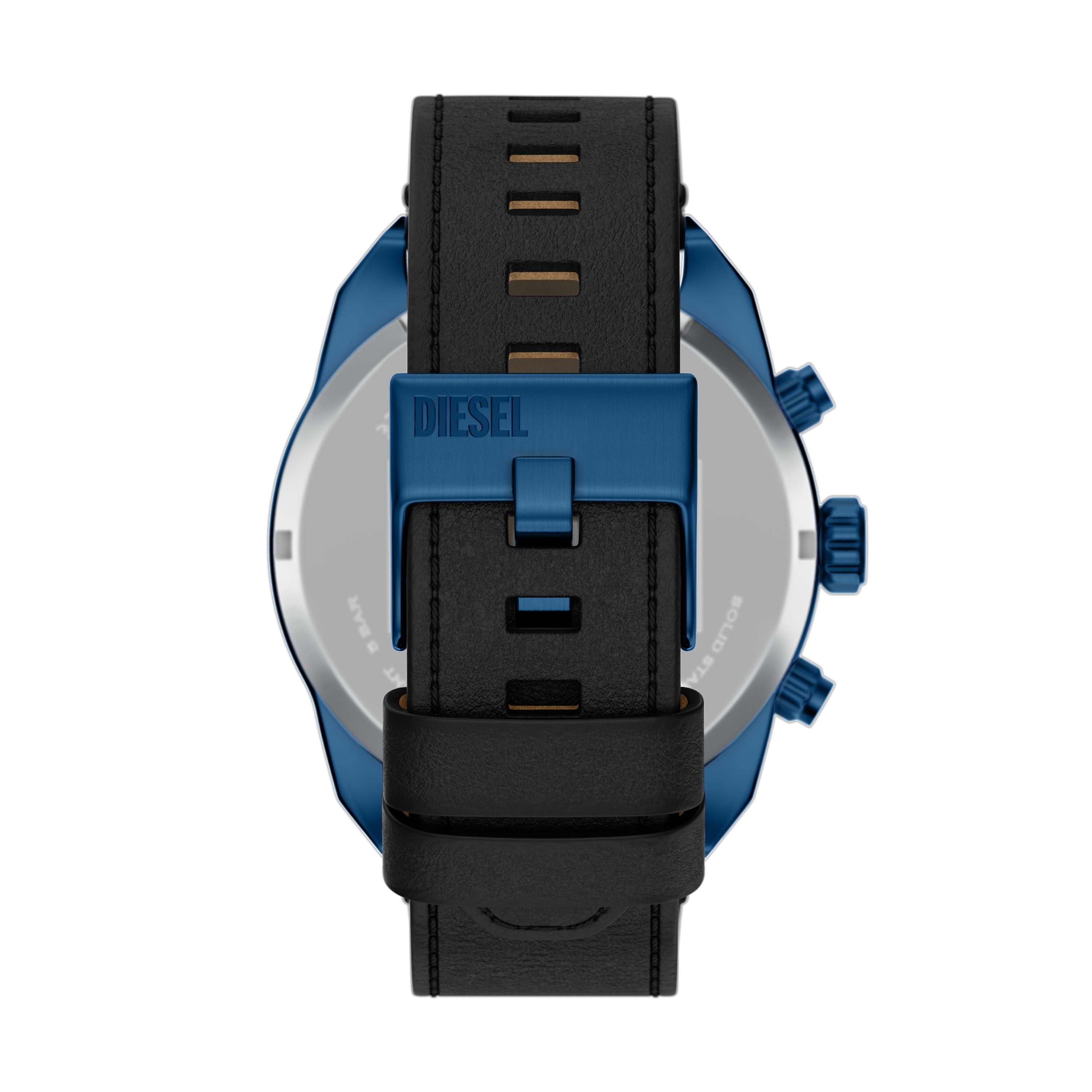Diesel Chronograph Spiked DZ4703, Quarzuhr, Armbanduhr, Herrenuhr, Lederarmband, analog, Tag