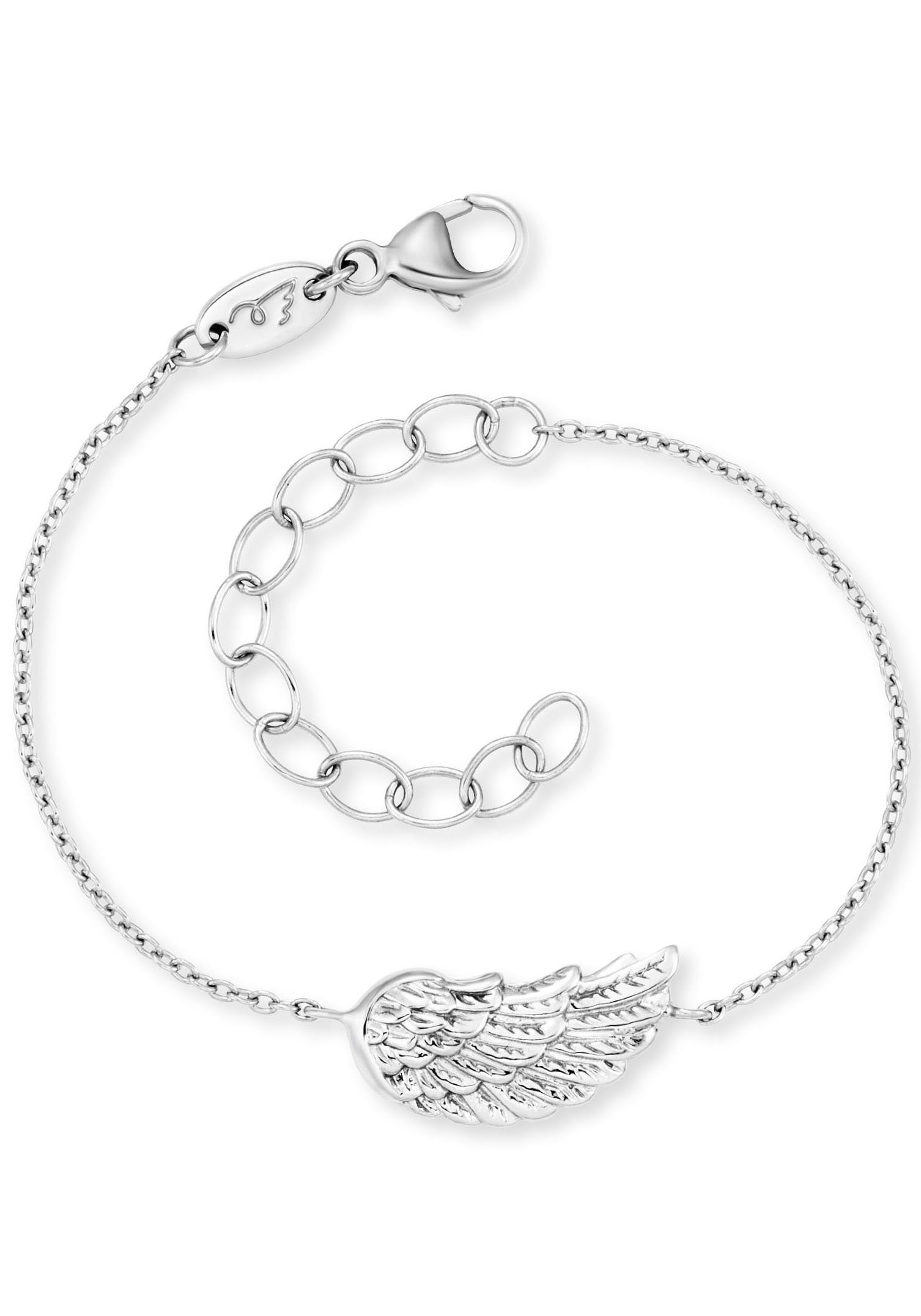 Herzengel Armband Schmuck Geschenk, Flügel, Armkette, HEB-WING-01, HEB-WING-01-G silberfarben