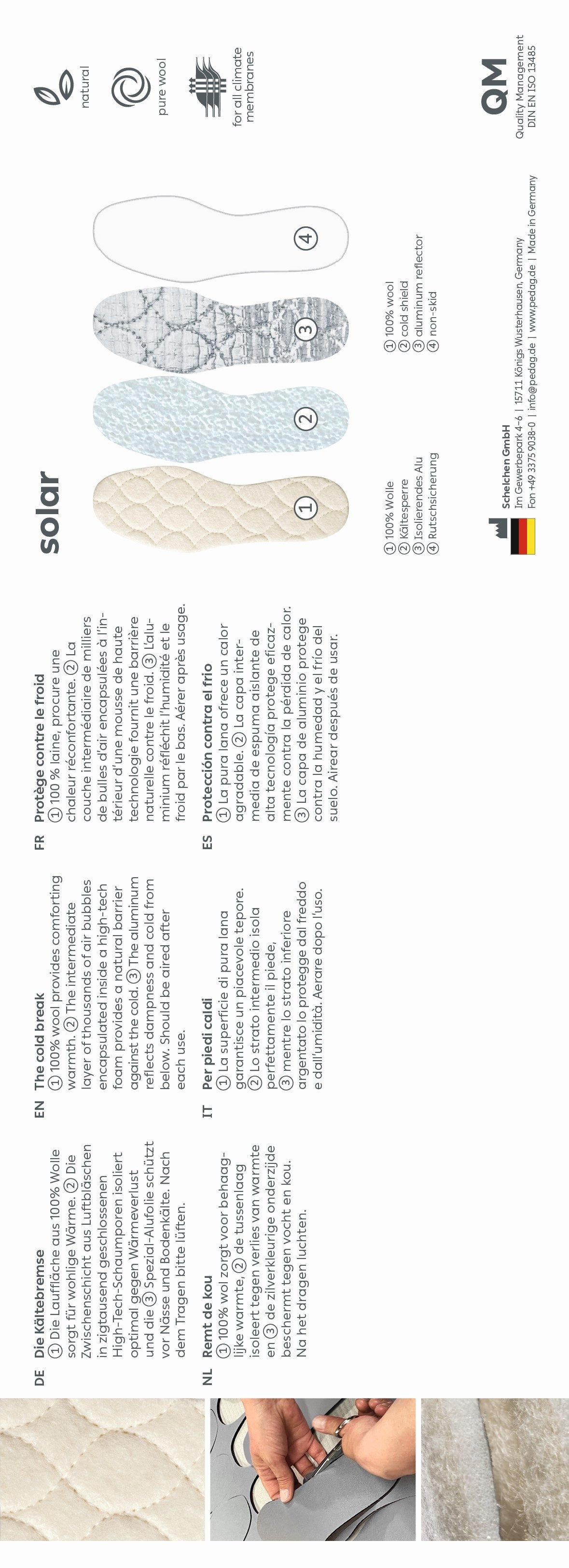 Pedag Thermosohlen Solar Kids - Kinder Alu-Thermosohlen mit 100% Wolle – Bild 4 von 4