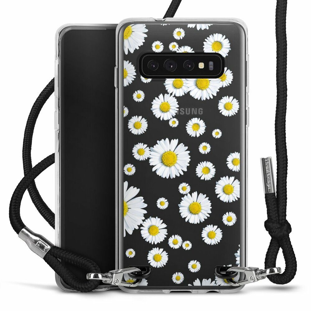DeinDesign Handyhülle Gänseblume Blumen Motiv ohne Hintergrund, Samsung Galaxy S10 Handykette Hülle mit Band Case zum Umhängen