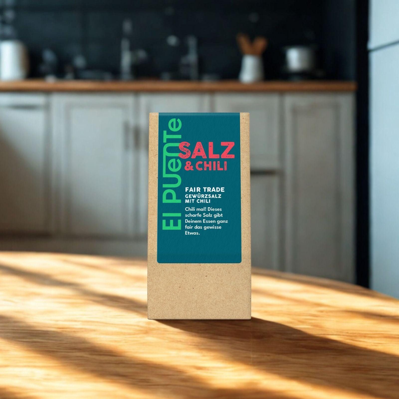 El Puente Gewürz Salz & Chili Gewürzsalz, Fair Trade, Vegan, Glutenfrei, Fair Trade