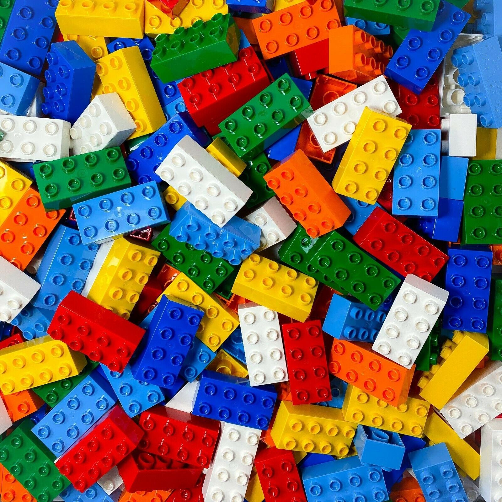LEGO® Spielbausteine LEGO® Duplo 2x4 Steine Bausteine / 250 Stück / Grundbausteine 3011 NEU, (Creativ-Set, 250 St), Made in Europe