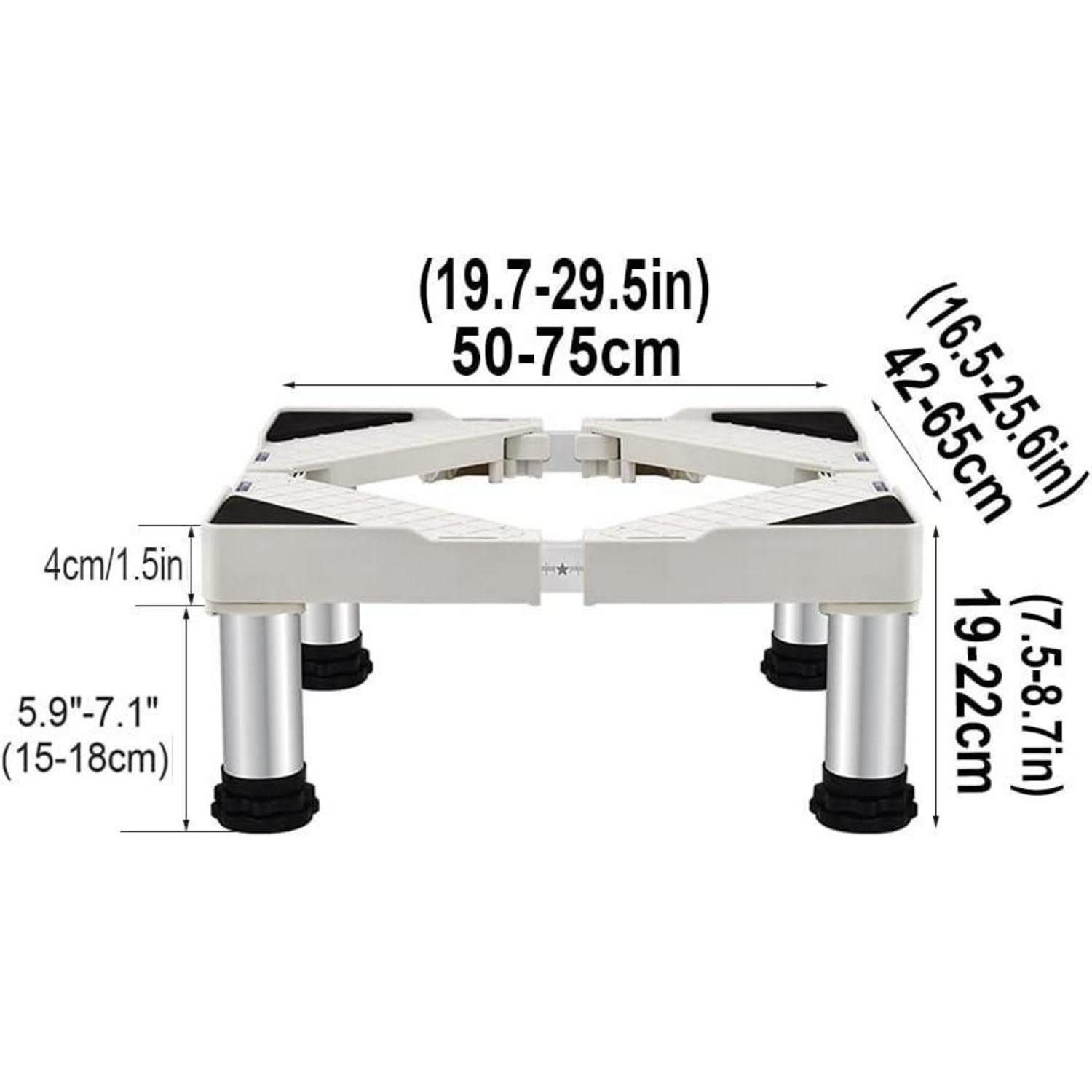 LuxusKollektion Waschmaschinenuntergestell Untergestell Waschmaschine Kühl. verstellb. 50-75cm – Bild 2 von 5