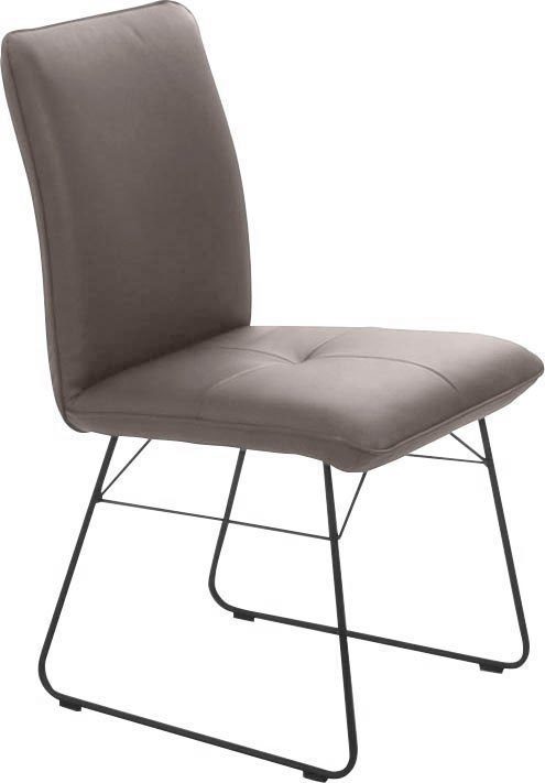 Griff St), sattel Komfort Metall Drahtgestell schwarz, Wohnen Steppung Rücken, in am Sitz (1 Kufenstuhl & K+W im