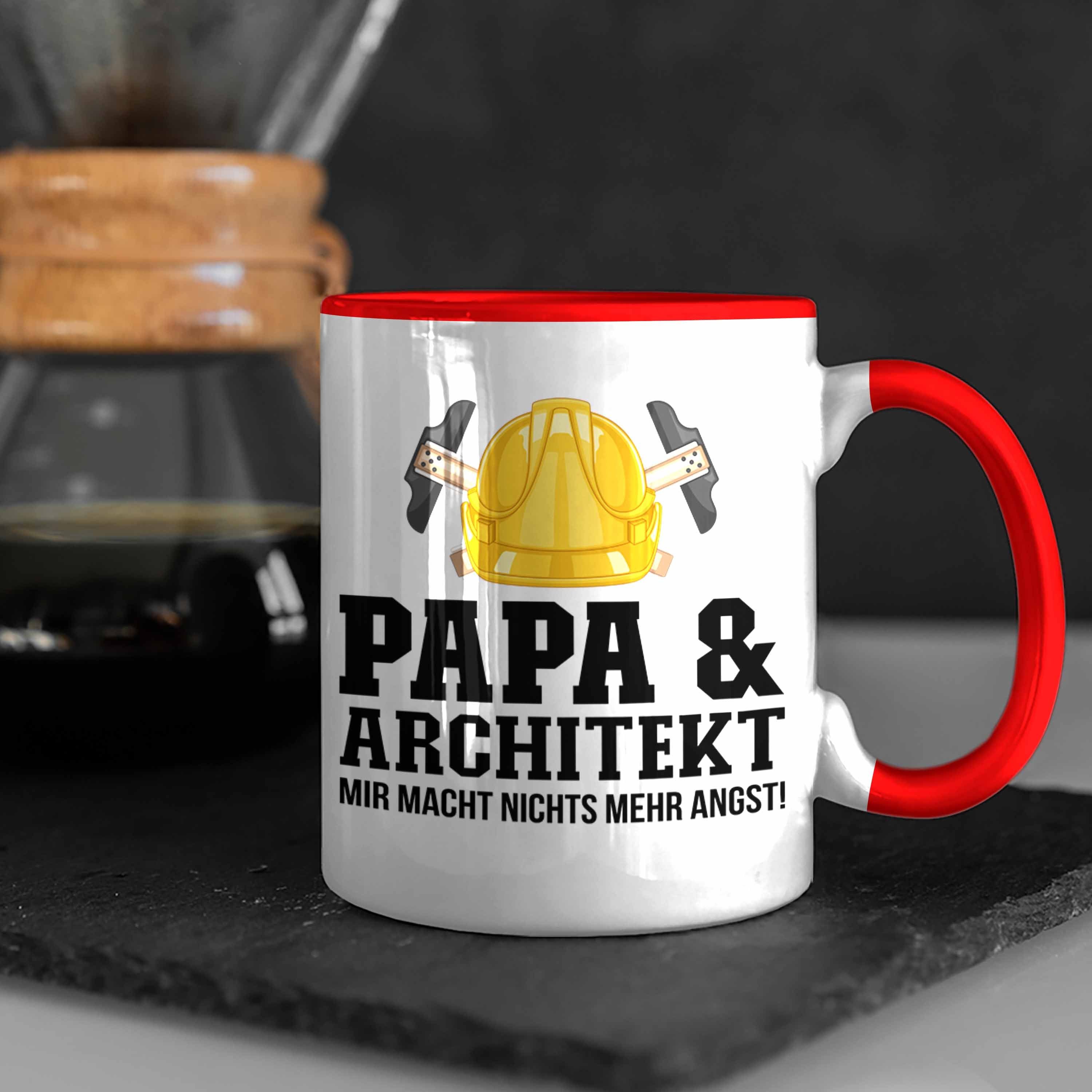 Papa Trendation Trendation Architekt Vater und Rot Tasse Tasse Architekt Geschenkidee - für