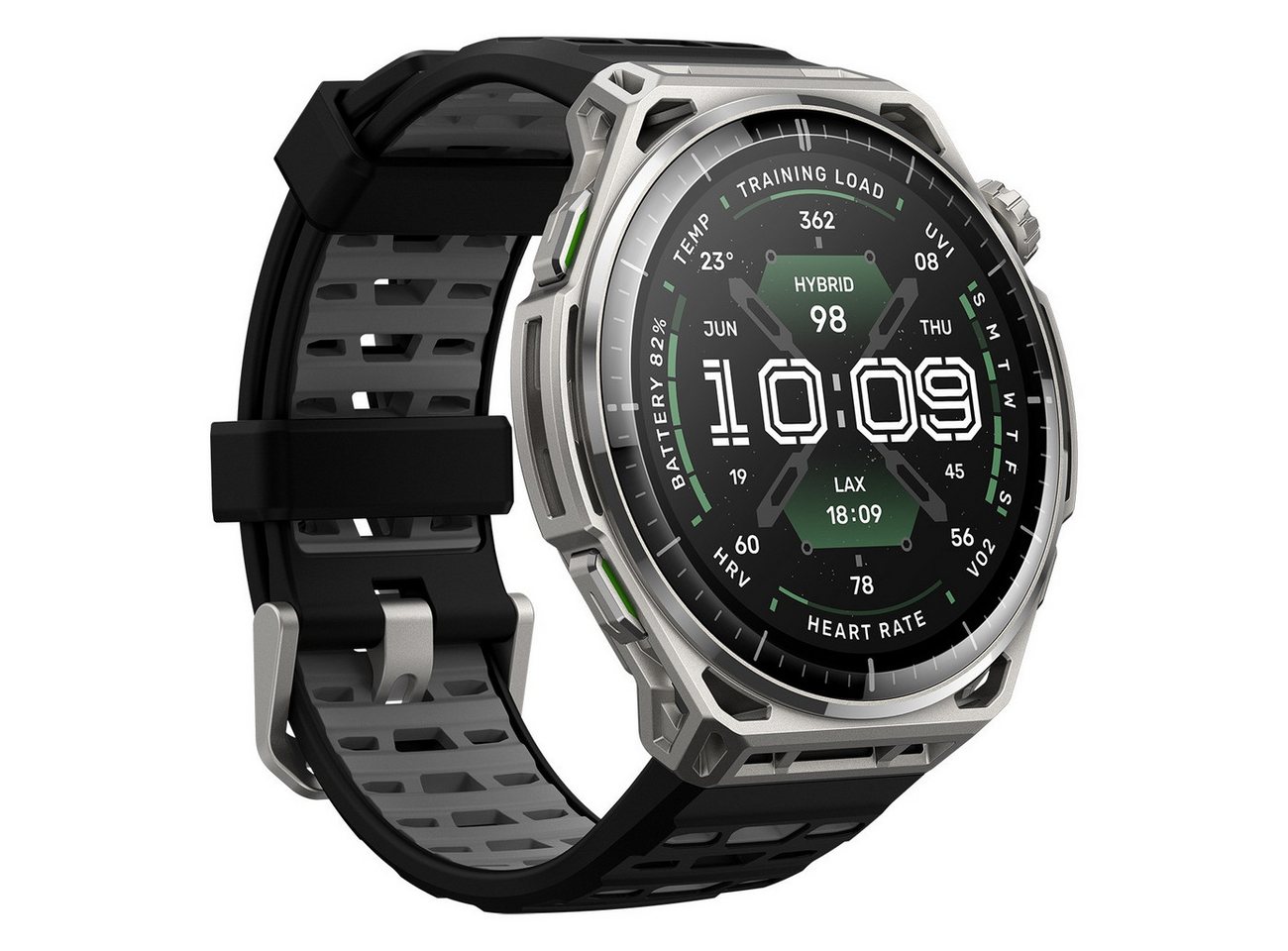 Amazfit Balance 3 Smartwatch, Gehäuse aus Edelstahl, bis zu 21 Tage Akkulaufzeit grau