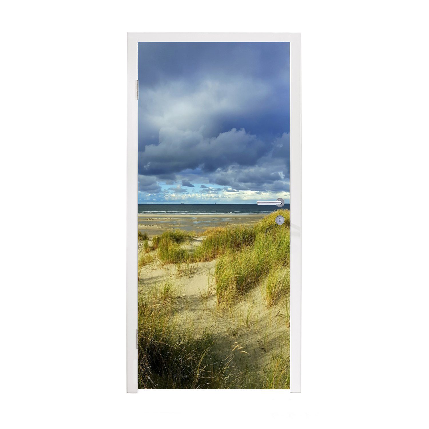 MuchoWow Türtapete Nordsee - Vlieland - Dünen, Matt, bedruckt, (1 St), Fototapete für Tür, Türaufkleber, 75x205 cm