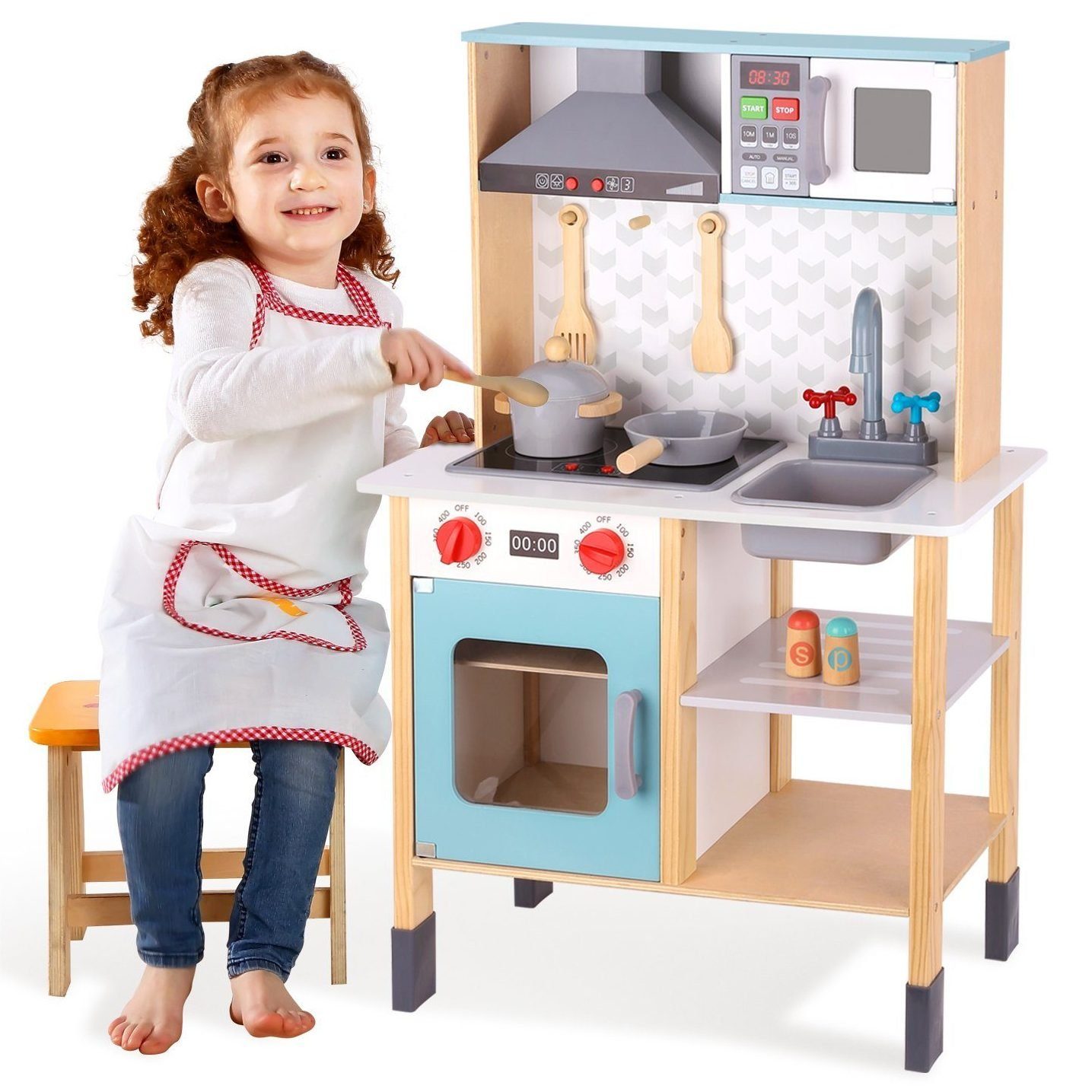 Dedom Spielküche Kinderküche mit Küchenzubehör,Kinderspielzeug,Rollenspiel  mit Zubehör