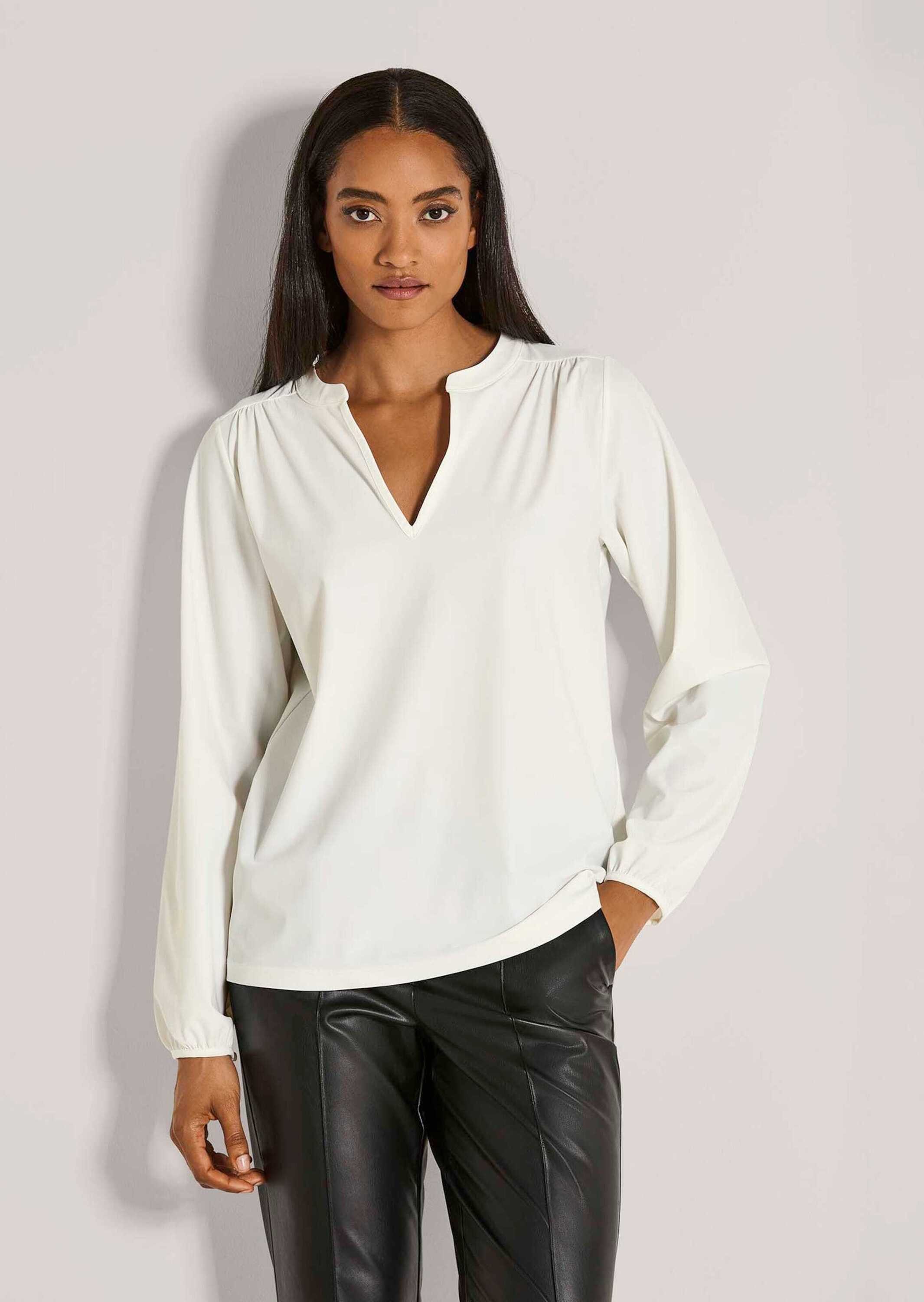 MADELEINE Langarmbluse Jerseybluse mit Rundhalsausschnitt günstig online kaufen