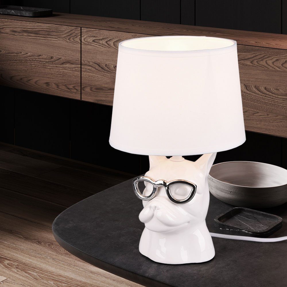 Nachttischlampe Schlafzimmer für Esszimmerlampe Keramik inklusive, etc-shop Leuchtmittel nicht Tischlampe Tischleuchte,