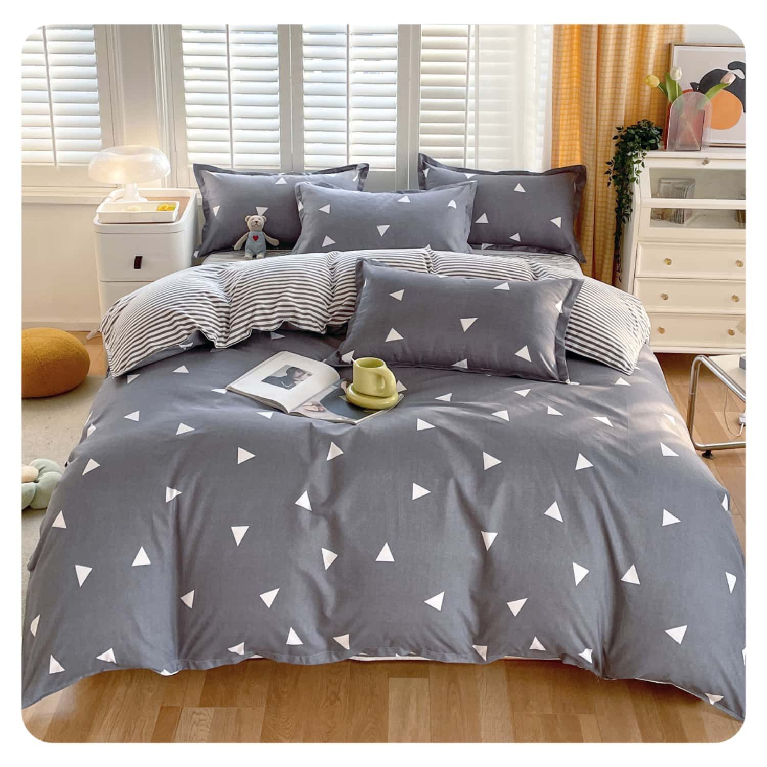 ibettertec Bettwäsche Bettwäsche 135x200cm,200x200cm,Blätter Blumen Pflanze günstig online kaufen