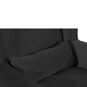 58 aufm Kessel XXL-Sessel Big-Sessel Kantha Bezug Samtvelours Buche natur / schwarz 21708 (Sparpreis inkl. Kostenlosem Versand, 1-St), hochwertig verarbeitet,bequemer Sitz