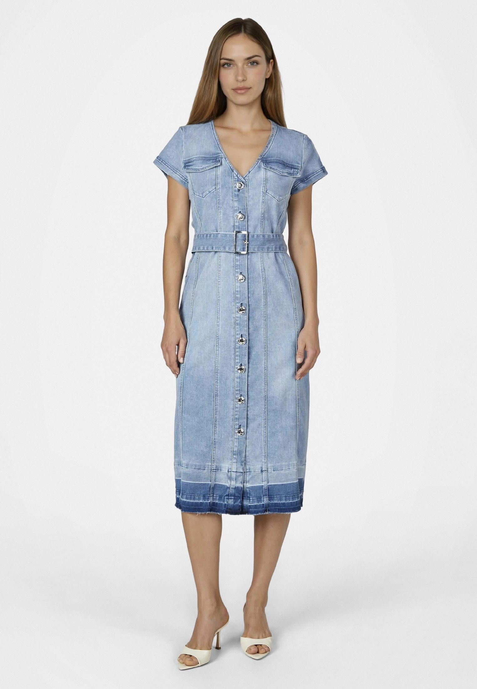 MARC AUREL Jeanskleid in Midilänge