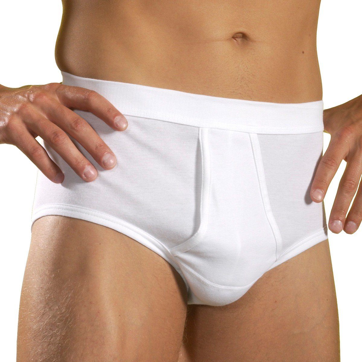 HERMKO Slip Briefs mit Eingriff,Bio-Baumwolle, breiter Weichbund, körpernah, große Größen