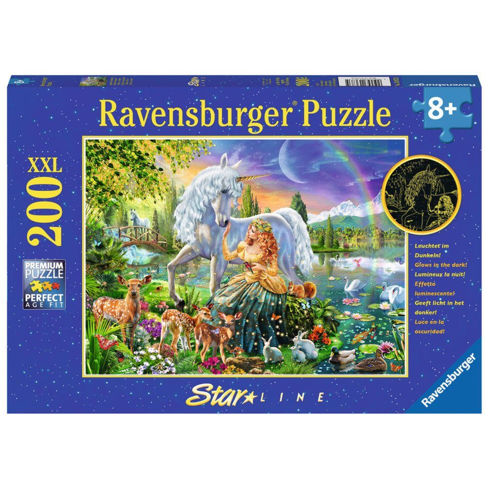 Ravensburger Puzzle Magische Begegnung, Star Line, Leuchtpuzzle, 200 Puzzleteile